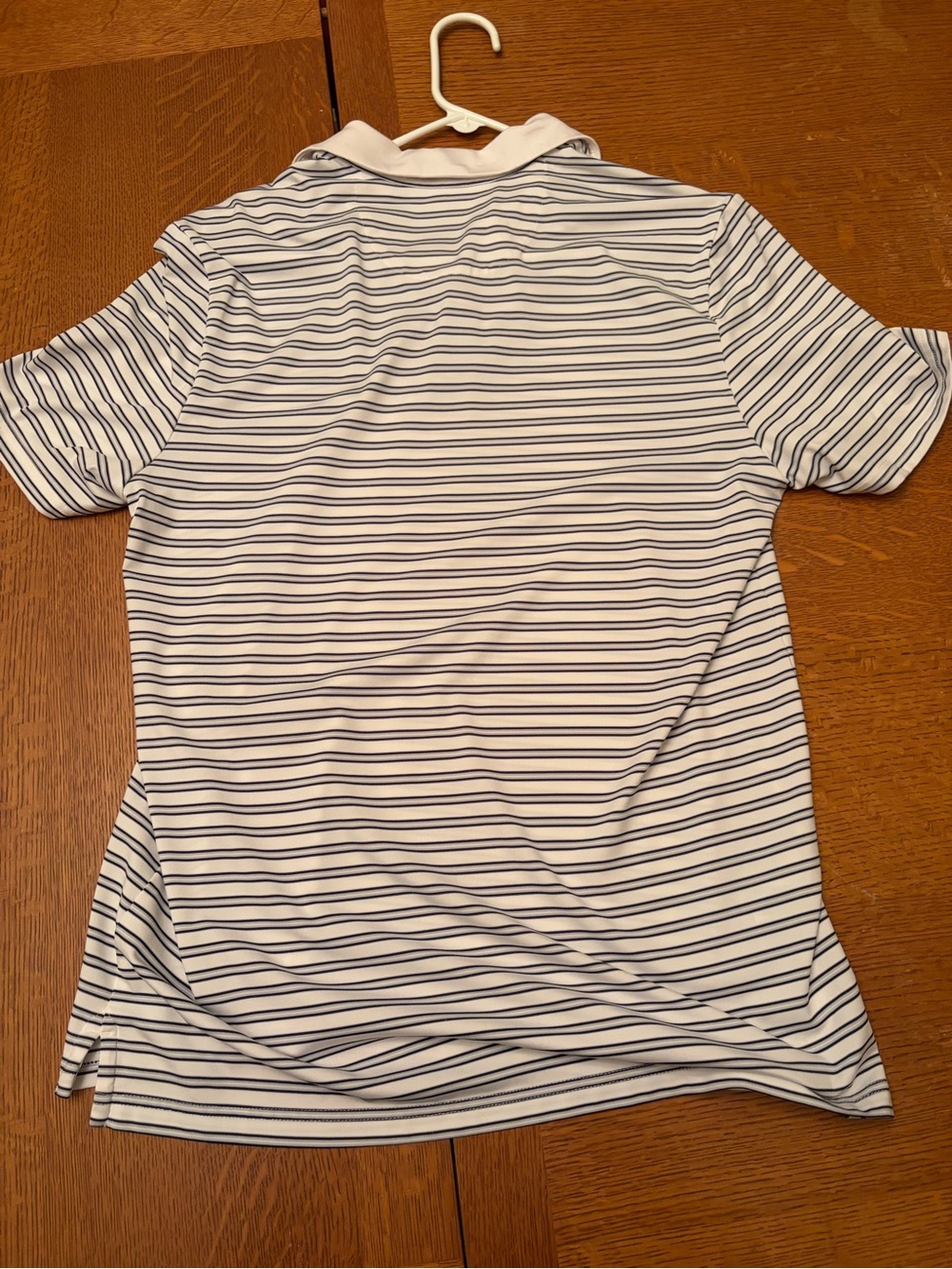 Original Penguin Heritage Stripe Golf Polo White Polo with Thin Black Stripes - Picture 3 of 4